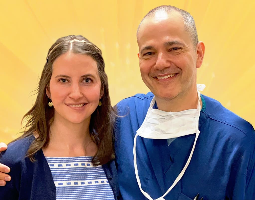 Dr. Rozen smiling with one of his patients