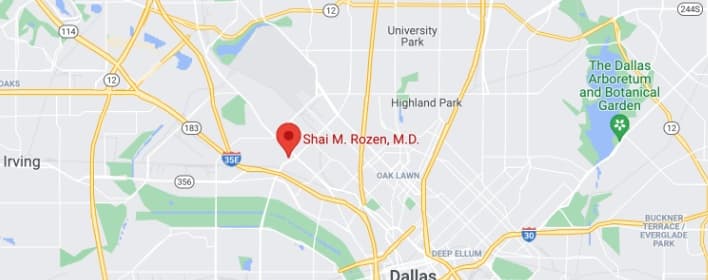 Dr. Rozen's office location on a map